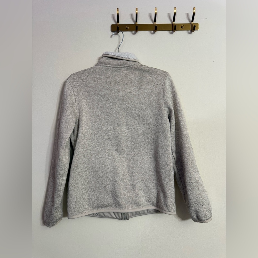Swiss Tech Beige Womens Fully Lined Bonded Fleece Sweater Jacket Cozy Medium M - Picture 4 of 4